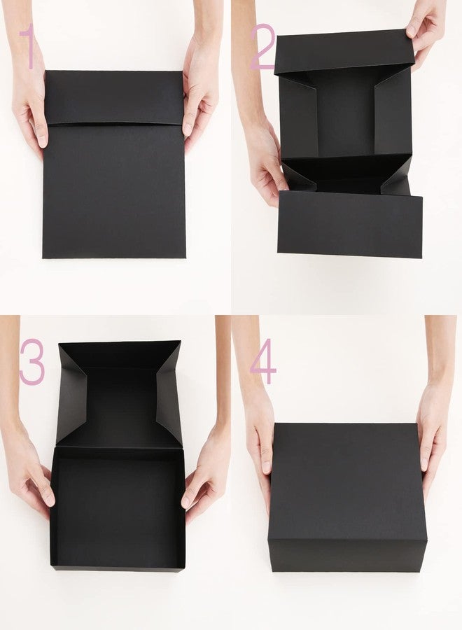 JINMING 10 Gift Boxes 7.5x5.5x2.5 Inches, Matte Black Gift Boxes Bulks for Mother's Day, Father's Day, Party, Birthday, Groomsmen Proposal Boxes for Light Gifts - Image 5